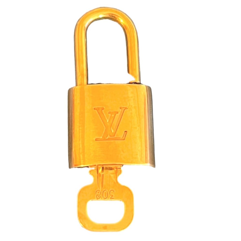 Small Brass Louis Vuitton Lock and Key Set. - Picture 2 of 10